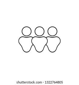 user group vector line icon 
