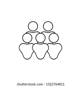 user group vector line icon 