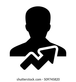 User Growth Icon - Vector illustration
