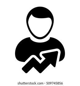 User Growth Icon - Vector illustration