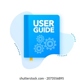 User Guide book. Flat vector stock illustration.