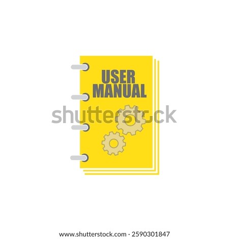 User Guide book. Flat vector stock illustration.