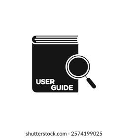 User guide book icon Simple thin line flat symbol