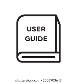 User guide book icon Thin line art collection