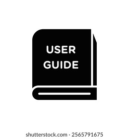 User guide book icon Vector flat thin line illustration