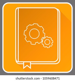 User Guide Book Thin Line Vector Icon. Flat icon isolated on the background. Editable EPS file. Vector illustration