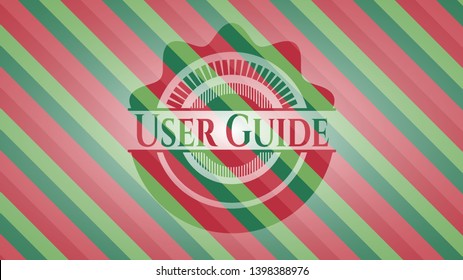 User Guide christmas style badge. Vector Illustration. Detailed.