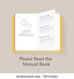 User Guide Document Or Book Manual Icon Vector Illustration