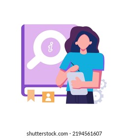 User guide flat style illustration vector design