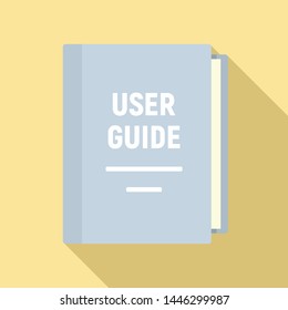 User guide icon. Flat illustration of user guide vector icon for web design