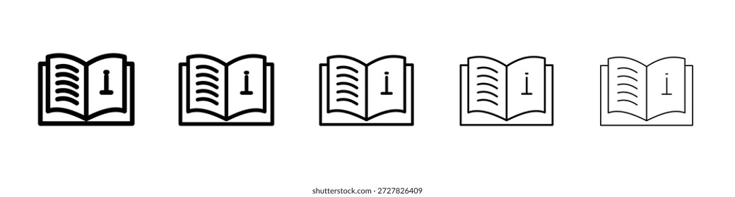 Icono de guía de usuario para Diseños gráficos. Diseño de Vector de iconos