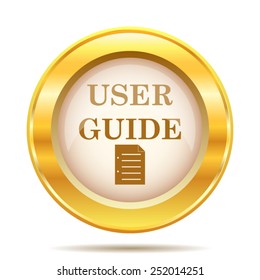 User guide icon. Internet button on white background. EPS10 vector. 