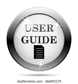 User guide icon. Internet button on white background. EPS10 vector.
