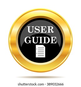 User guide icon. Internet button on white background. EPS10 vector.
