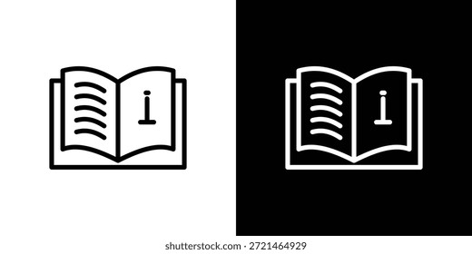 Concepto de logotipo de icono de guía de usuario en trazos