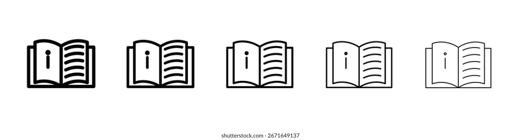 Icono de la guía del usuario Concepto de símbolo para el Diseño web. Icono de Vector de línea simple.
