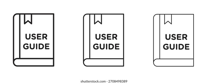 Iconos de la guía del usuario. Colección de ícono de Vector perfecto de píxeles