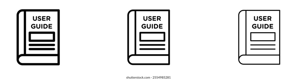 User guide icons in tree different stroke sizes