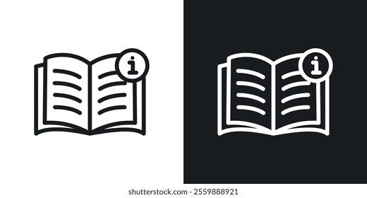 User guide icons. vector set in black colors