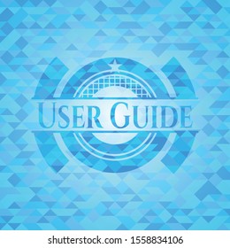 User Guide light blue emblem with mosaic background