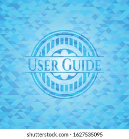 User Guide light blue emblem with triangle mosaic background