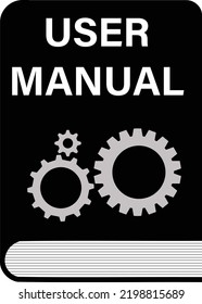 User guide manual icon on white background. book document sign. guidebook symbol. flat style.