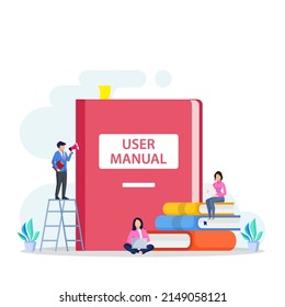 Manual de guía del usuario, instrucciones y concepto de vector guía