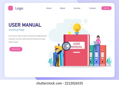 User Guide Manual, Instruction And Guidebook Vector Concept