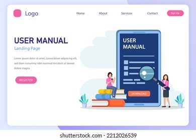 User Guide Manual, Instruction And Guidebook Vector Concept