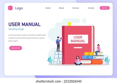 User Guide Manual, Instruction And Guidebook Vector Concept