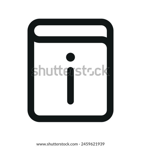 User guide manual isolated icon, web site instruction linear icon, book tutorial outline vector icon with editable stroke