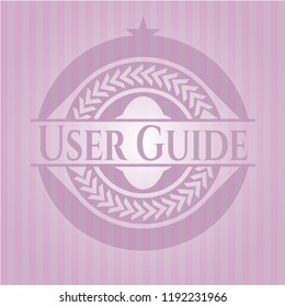 User Guide pink emblem. Retro