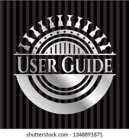 User Guide silver badge or emblem