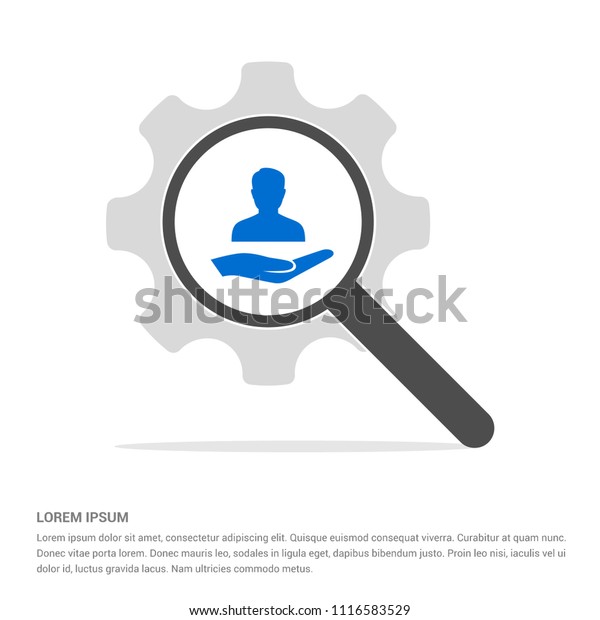 User in hand icon - vector\
icon