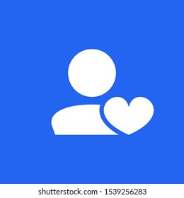 User Heart, Love Icon. Favorite people