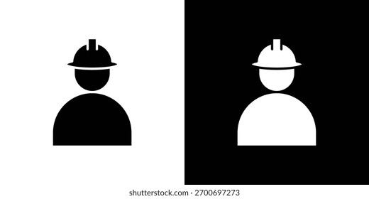 Conceito de design de ícone de segurança do capacete do usuário.