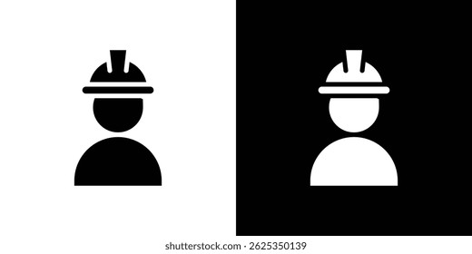 User helmet safety icon simple line vector. Symbol, logo.
