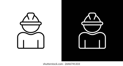 User helmet safety icon vector simple element illustration editable