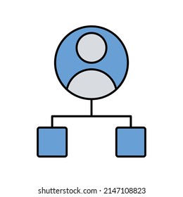 user Hierarchy Vector icon which is suitable for commercial work and easily modify or edit it

