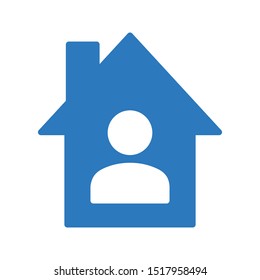 user home glyph colour vector icon