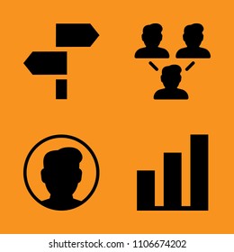 user, house, panel and development icons set. Vector illustration for web and design