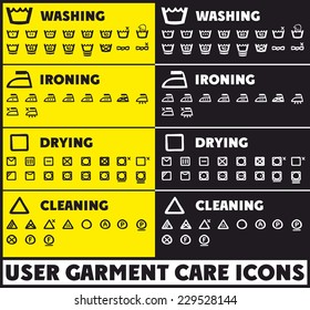 User Huge Garment Care Icons