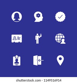 user icon. 9 user vectors with placeholder, human pictos, profile and login icons for web and mobile app