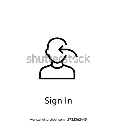 User icon with arrow pointing inwards, sign in symbol, user refresh, returning user, access granted, account entry.