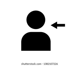 User icon with arrow symbol indicating direction or navigation