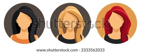 User icon. Avatar set. Vector set of colored userpics.