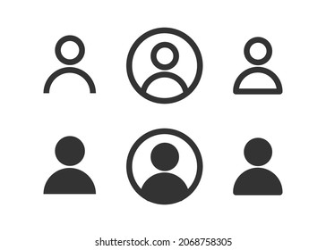 User icon. Avatar web sign. Admin profile vector symbol in flat style.