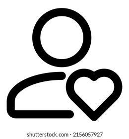 User icon with black color