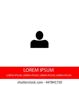 User icon. Black icon on white background.