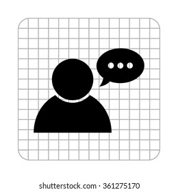 user icon  - black vector icon